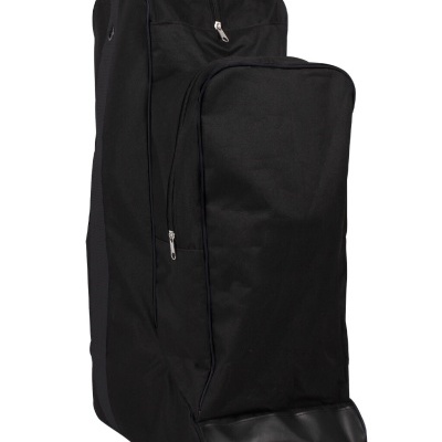 Mala preta alta com alça e vários compartimentos