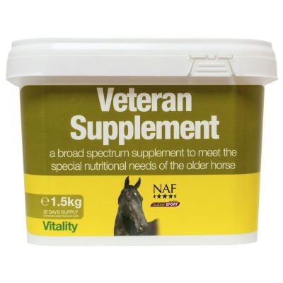 Embalagem de suplemento para cavalos idosos Veterano Supplement, 1.5kg