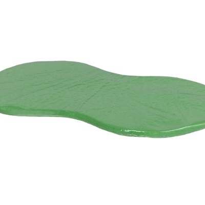 Tapete verde para yoga ou exercício físico com textura enrugada