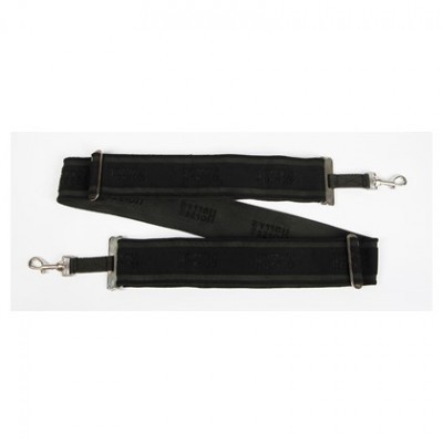 Alça preta ajustável para bolsa com texto FENDI