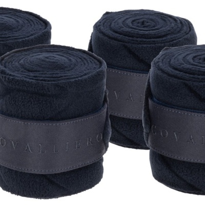 Quatro bandagens elásticas pretas com fita cinzenta COVALLIERO