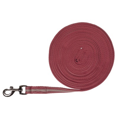 Trela para cão vinho com fecho metálico prateado