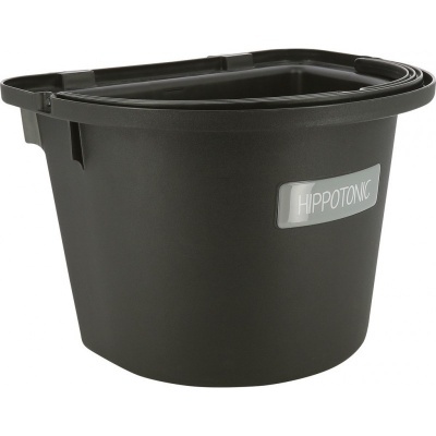 Recipiente plástico preto com etiqueta HIPPOTONIC