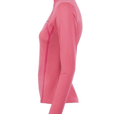 Camisola desportiva rosa de manga comprida para mulher