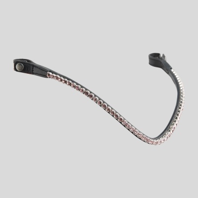 Pescoçadeira preta com cristais brilhantes e fecho metálico