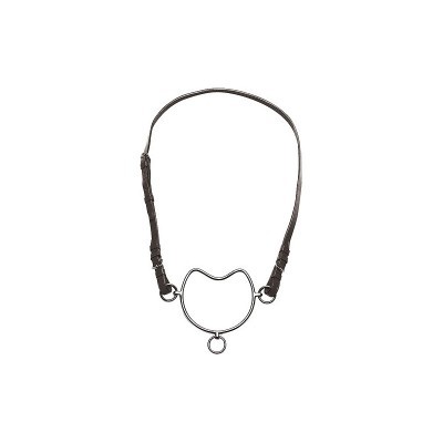 colar gargantilha preto com estrutura metálica de gato