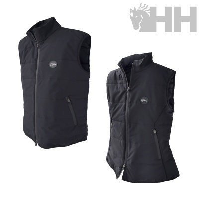 Colete preto acolchoado com fechos e logótipo Legrita no peito