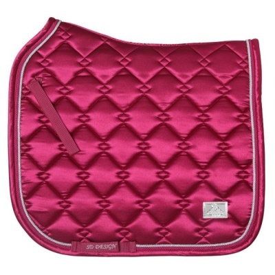 Tapete de sela quadrado magenta acolchoado com etiqueta 3D DESIGN