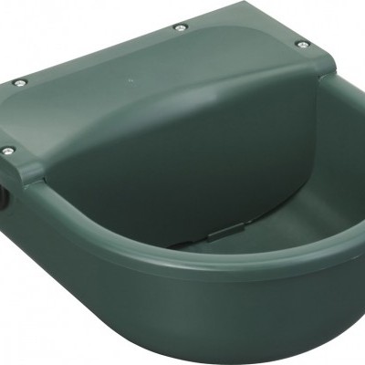 Bebedouro automático verde escuro de plástico com conexão para tubo