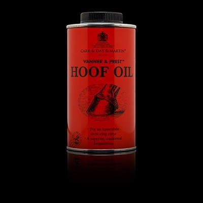 Frasco vermelho de óleo para cascos de cavalo Hoof Oil com tampa preta