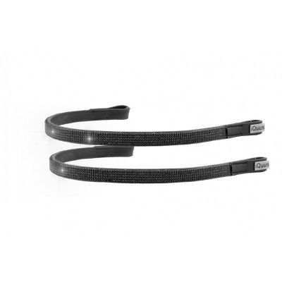 Acessório preto para óculos com etiqueta iQuus