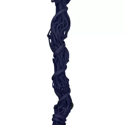 Cordão preto com argolas metálicas