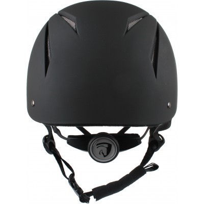 Capacete de proteção preto fosco com tiras ajustáveis