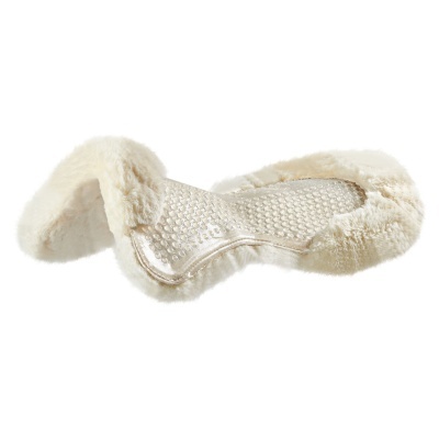 Soleira para sapatos com textura antiderrapante e bordas em pelúcia branca