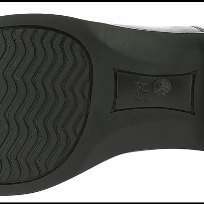 Sola preta antiderrapante de sapato