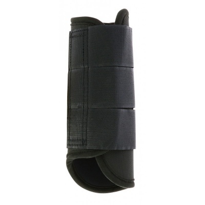 Suporte ortopédico preto para braço com tiras de velcro