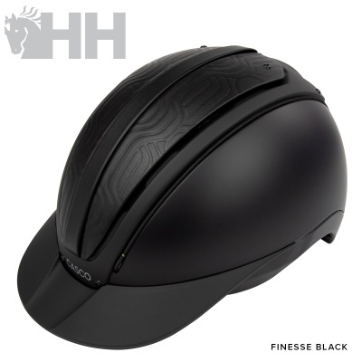 Capacete de equitação preto mate com textura e aba