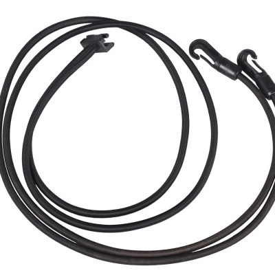 Cabo elástico preto com ganchos nas extremidades