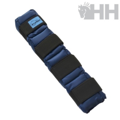 Protector azul com tiras pretas e etiqueta Eskadron