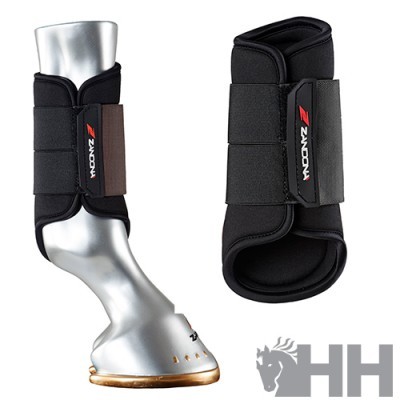 Proteção preta para patas de cavalo com velcro e etiqueta 'Z MOONZ'