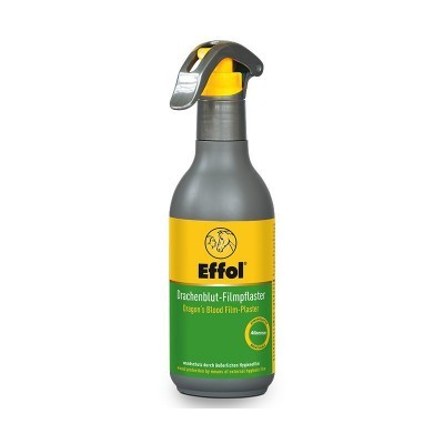 Frasco de spray Effol com rótulo amarelo e verde