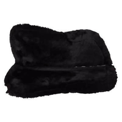 Gorro tipo chapéu preto felpudo estilo trapper