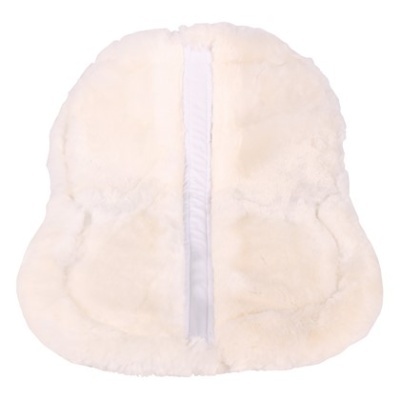 Tampa de cadeira branca em pelúcia macia