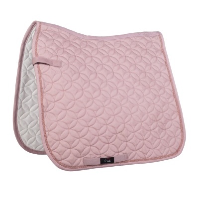 Estofo para sela de cavalo rosa acolchoado com padrão circular