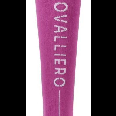 Meia rosa com texto branco vertical COYALLIERO e número 13-14 na base