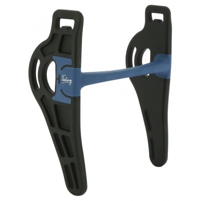 Porta fato de neoprene e plástico preto e azul com design recortado e texto Fishing