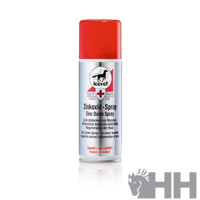 Frasco de spray Zinkoxid-Spray da leovet com tampa vermelha e corpo branco