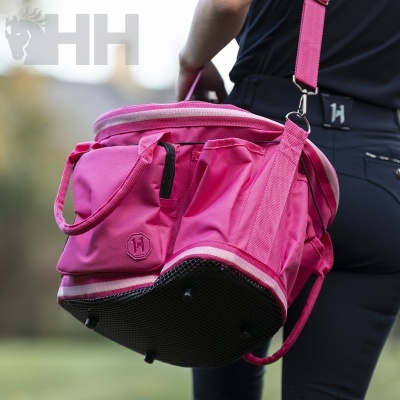 Saco desportivo rosa com alças e logótipo HH