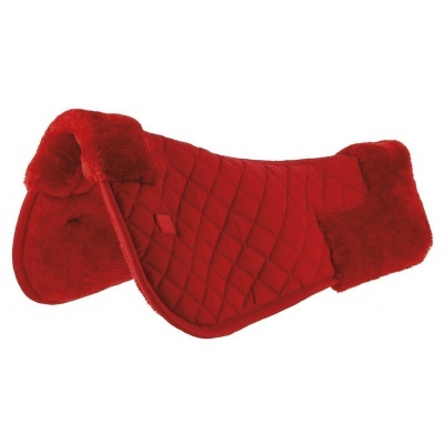 Sela vermelha acolchoada para cavalo com pelúcia