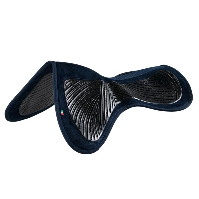 Sela anatómica azul escura com base preta antiderrapante