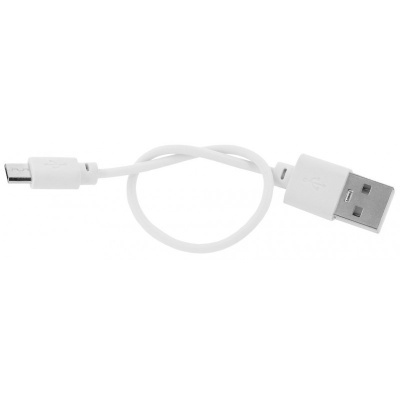 Cabo USB branco com conector USB tipo A e micro USB