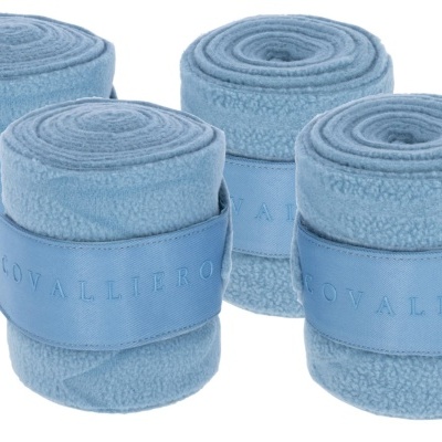 Conjunto de quatro ligaduras azuis para equitação com aba CAVALLERIA