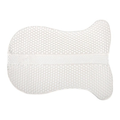 Tapete antideslizante branco com textura e faixa elástica