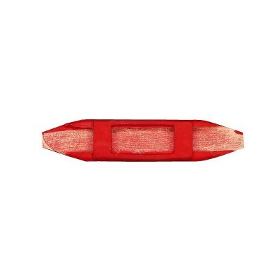 Giz de pedreiro vermelho com estrutura de plástico sobre fundo branco