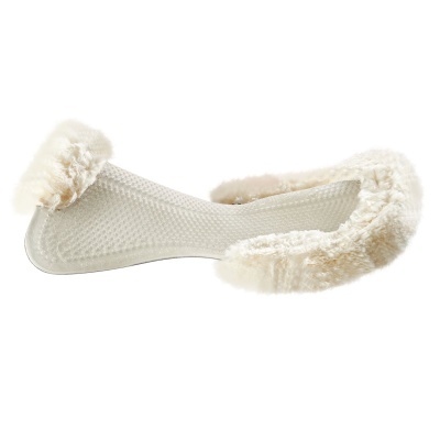 Espaçador de estribo amarelo claro com pêlo sintético nas extremidades