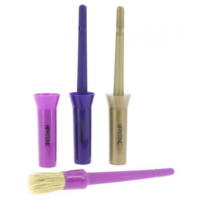 Conjunto de três pincéis de limpeza para bocal de instrumentos musicais com cabos coloridos