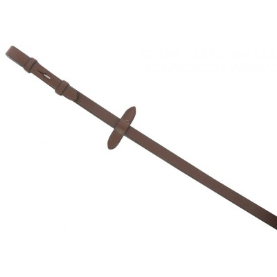 Cinto castanho de pele sintética com fivela e ilhóses