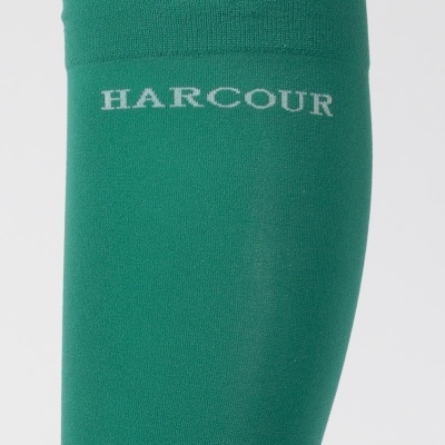 Meia verde com logo HARCOUR branca