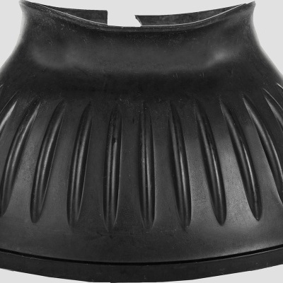 Campânula preta de borracha com sulcos verticais