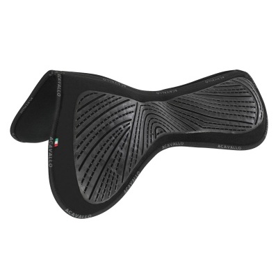 Almofada para selim de bicicleta preta com textura e bordas em tecido.