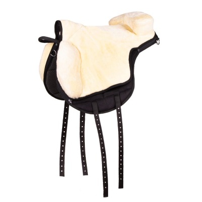 Sela para cavalo com forro macio bege e base preta