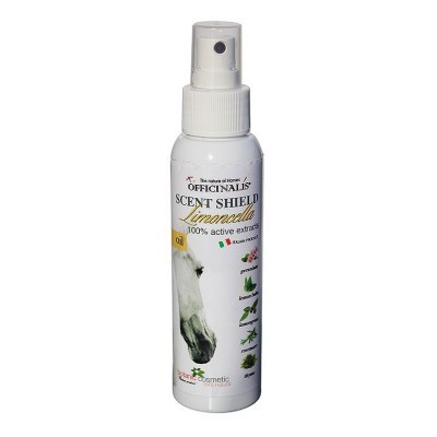 Spray branco Officinal's Scent Shield Limoncello com imagem de cavalo