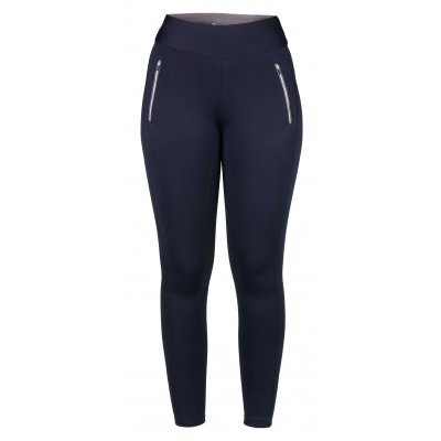 Leggings desportivas pretas com fechos prateados