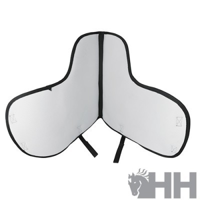 Protetor de casco para cavalos branco com bordas pretas
