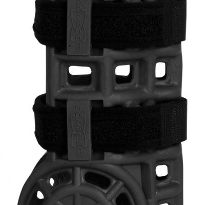 Suporte ortopédico cinzento com tiras pretas e texto 'COMPOSIT'