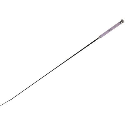 Vareta longa com cabo roxo claro e extremidade metálica circular